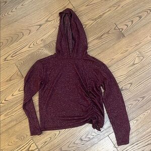 Zella Girl Burgundy ruched Hoodie